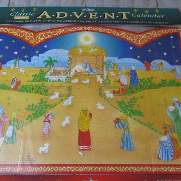 Lot of 2 Christmas Nativity Advent Calendars Made in England by Caltime - Picture 5 of 7